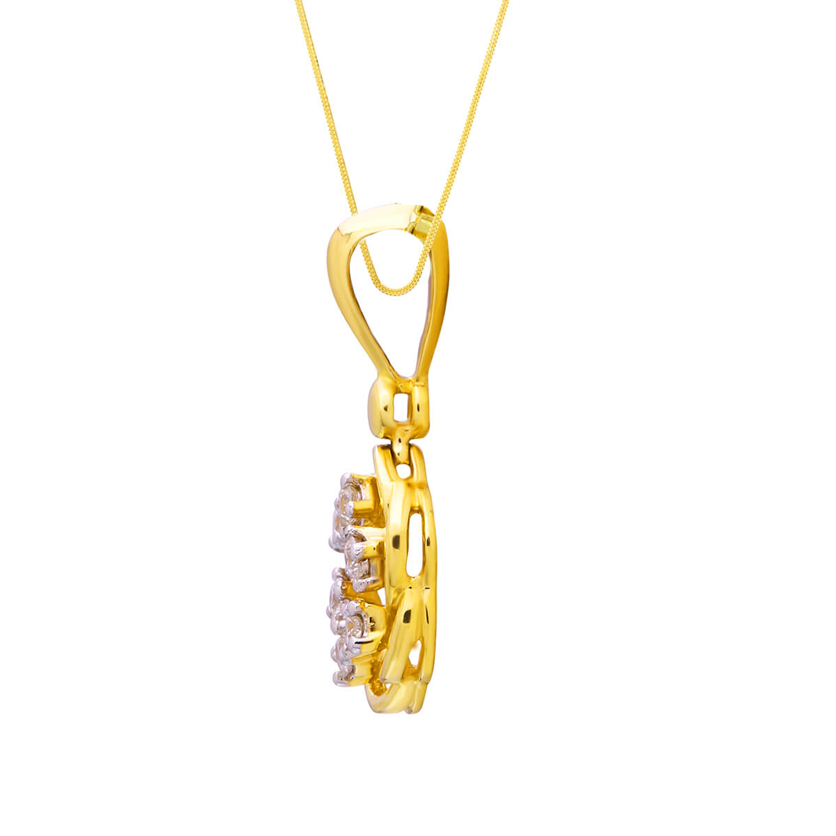 Simple Charm Dazzle Diamond Pendant Set