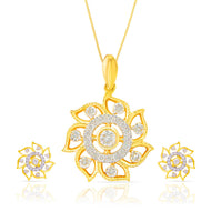 Daisy Dazzle Diamond Pendant Set