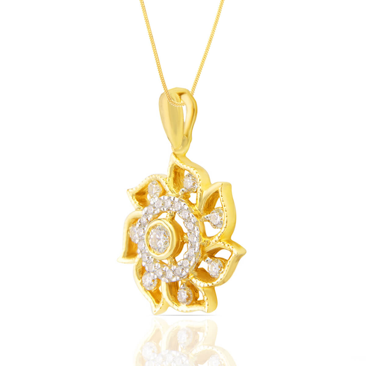 Daisy Dazzle Diamond Pendant Set