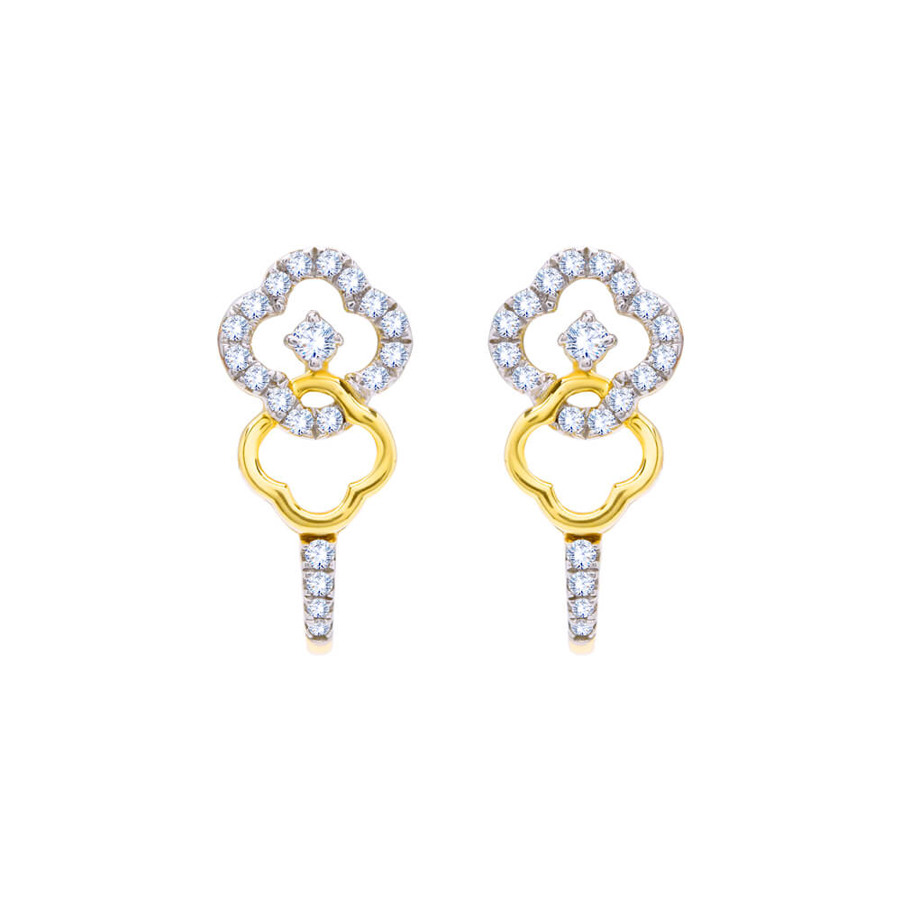 Petite Clover Dazzle Diamond Pendant Set