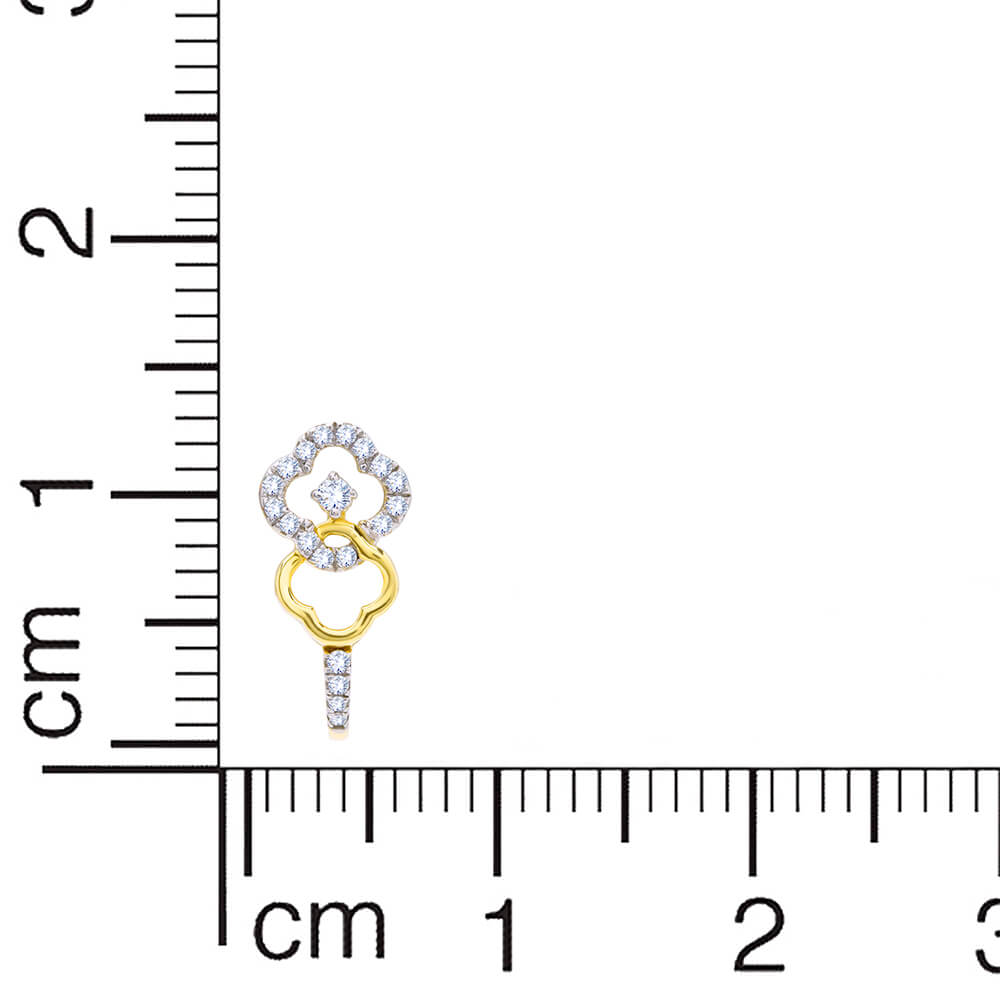 Petite Clover Dazzle Diamond Pendant Set