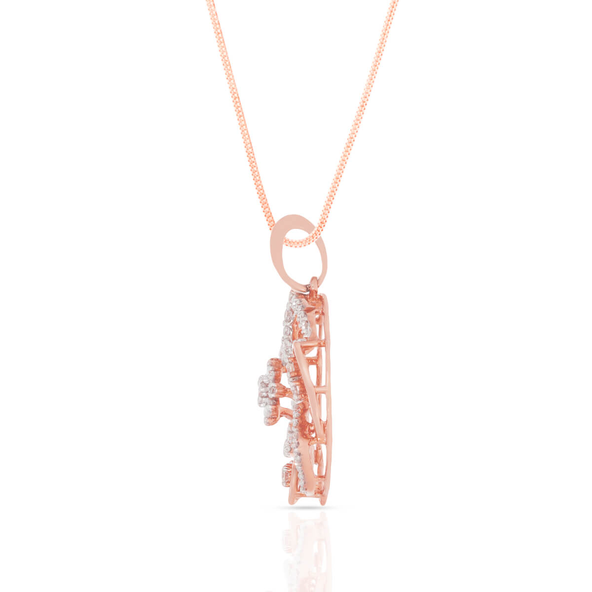 Modern Starry Glow Diamond Rose Gold Pendant