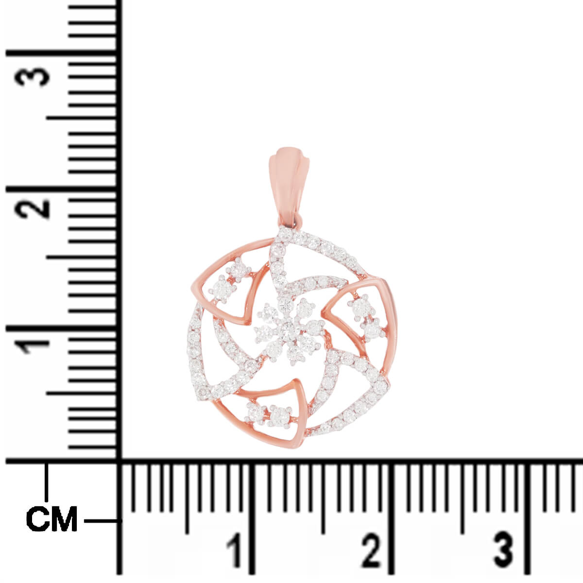 Modern Starry Glow Diamond Rose Gold Pendant