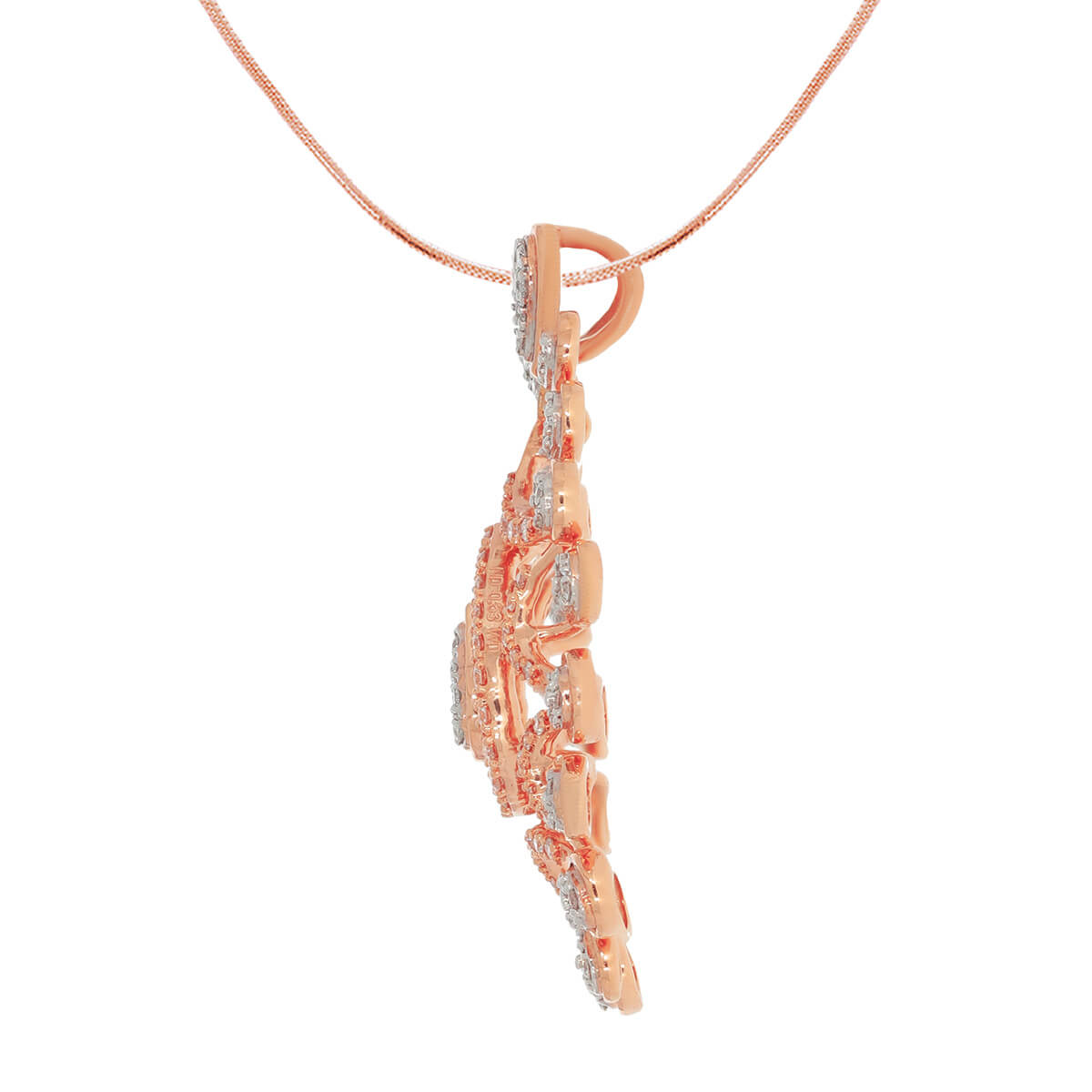 Enigmatic Dew Radiance Diamond Rose Gold Pendant