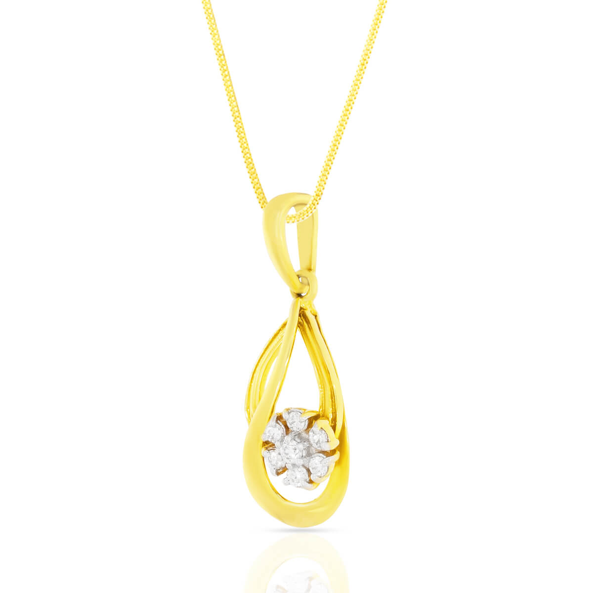 Diamonden Flora Charm Diamond Pendant