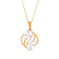 Stunning Petal Harmony Diamond Rose Gold Pendant