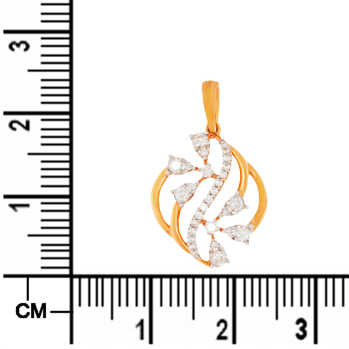 Stunning Petal Harmony Diamond Rose Gold Pendant