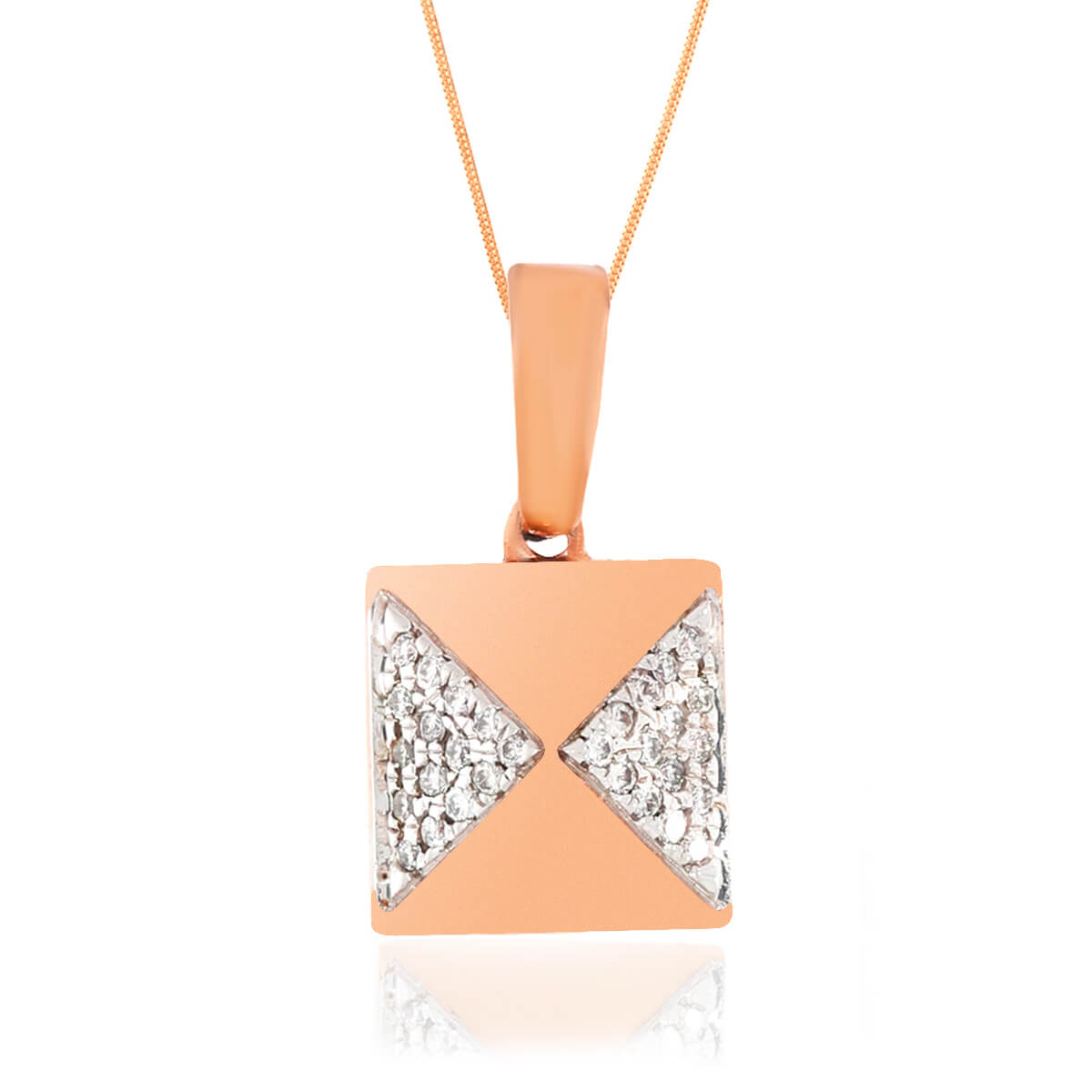 Bold Shiny Diamond Pendant Set