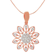 Glorious Flora Diamond Rose Gold Pendant