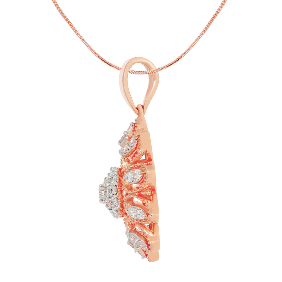 Glorious Flora Diamond Rose Gold Pendant