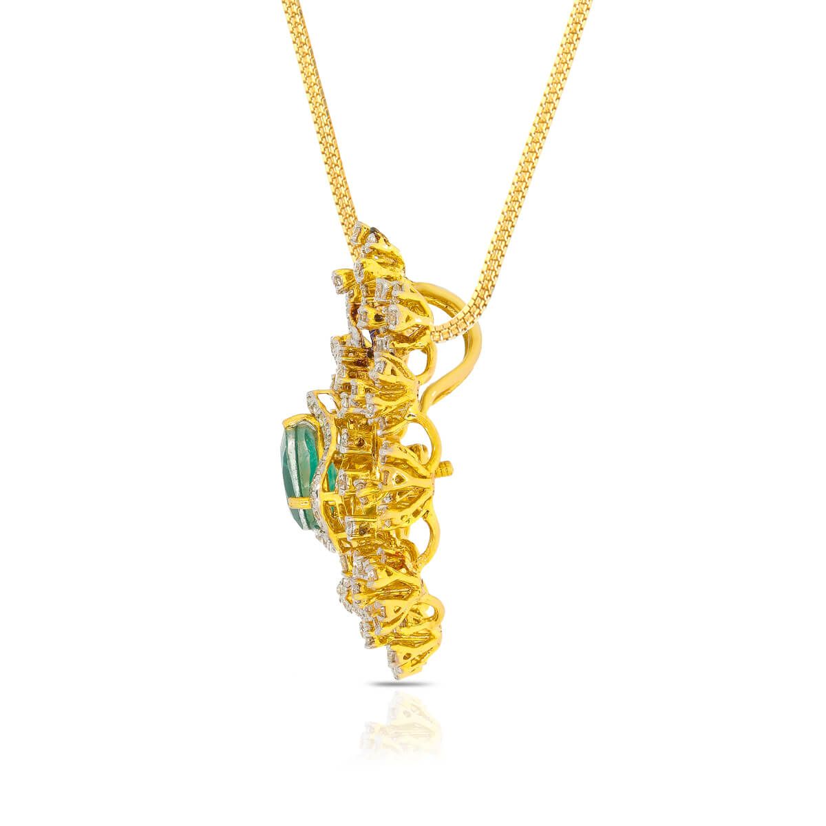 Harmonious Petal Dazzle Diamond Pendant