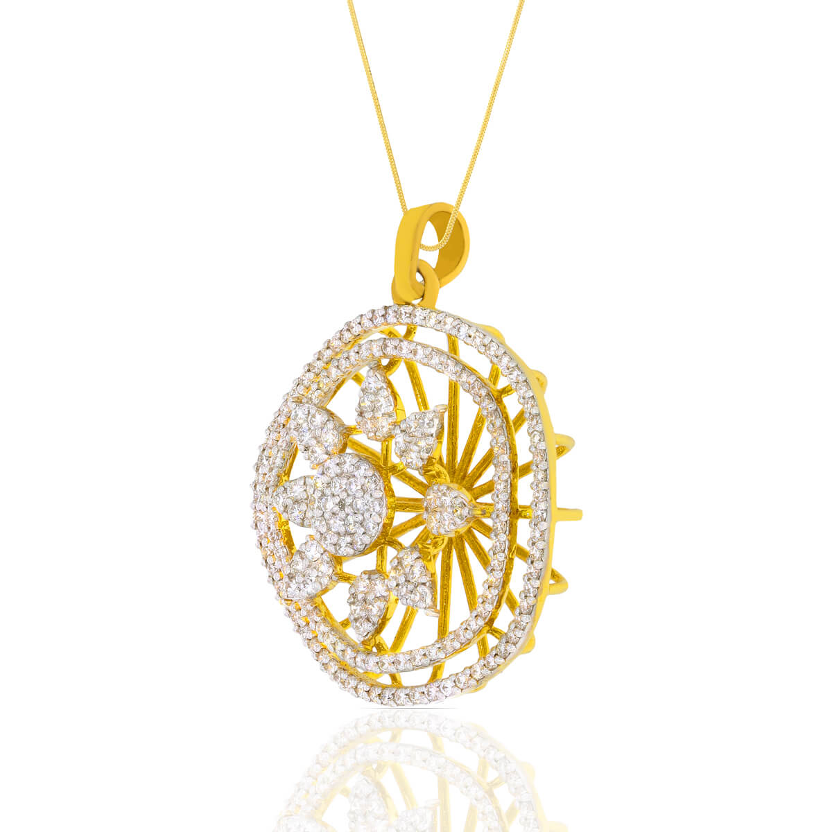 Full Blossom Dazzle Diamond Pendant