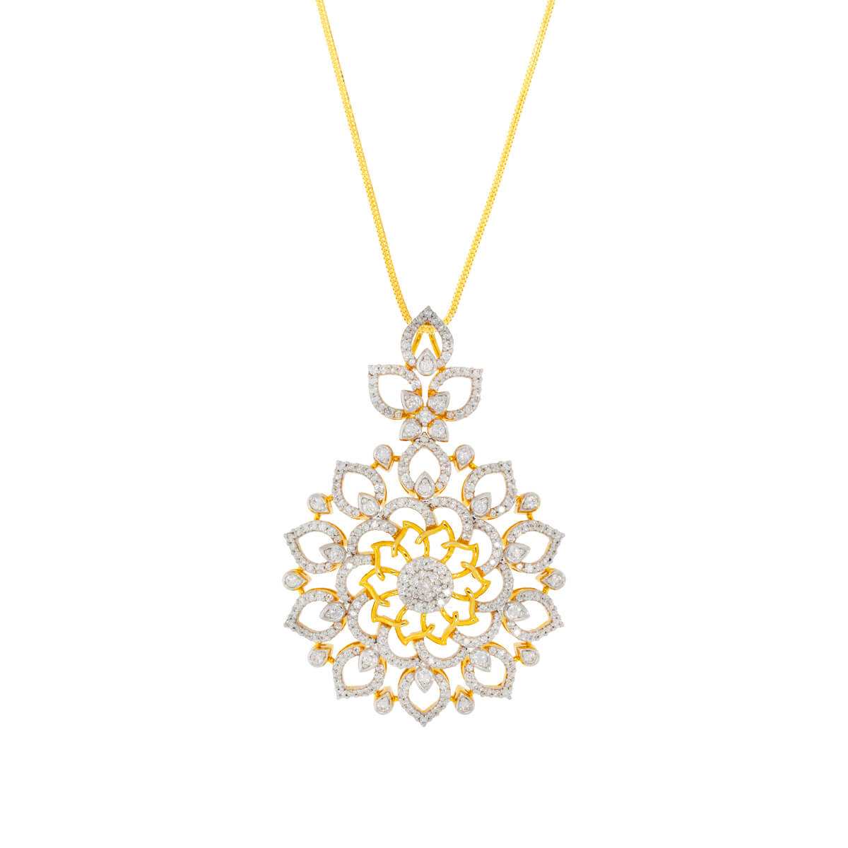 Graceful Blossom Diamond Pendant