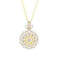 Graceful Blossom Diamond Pendant