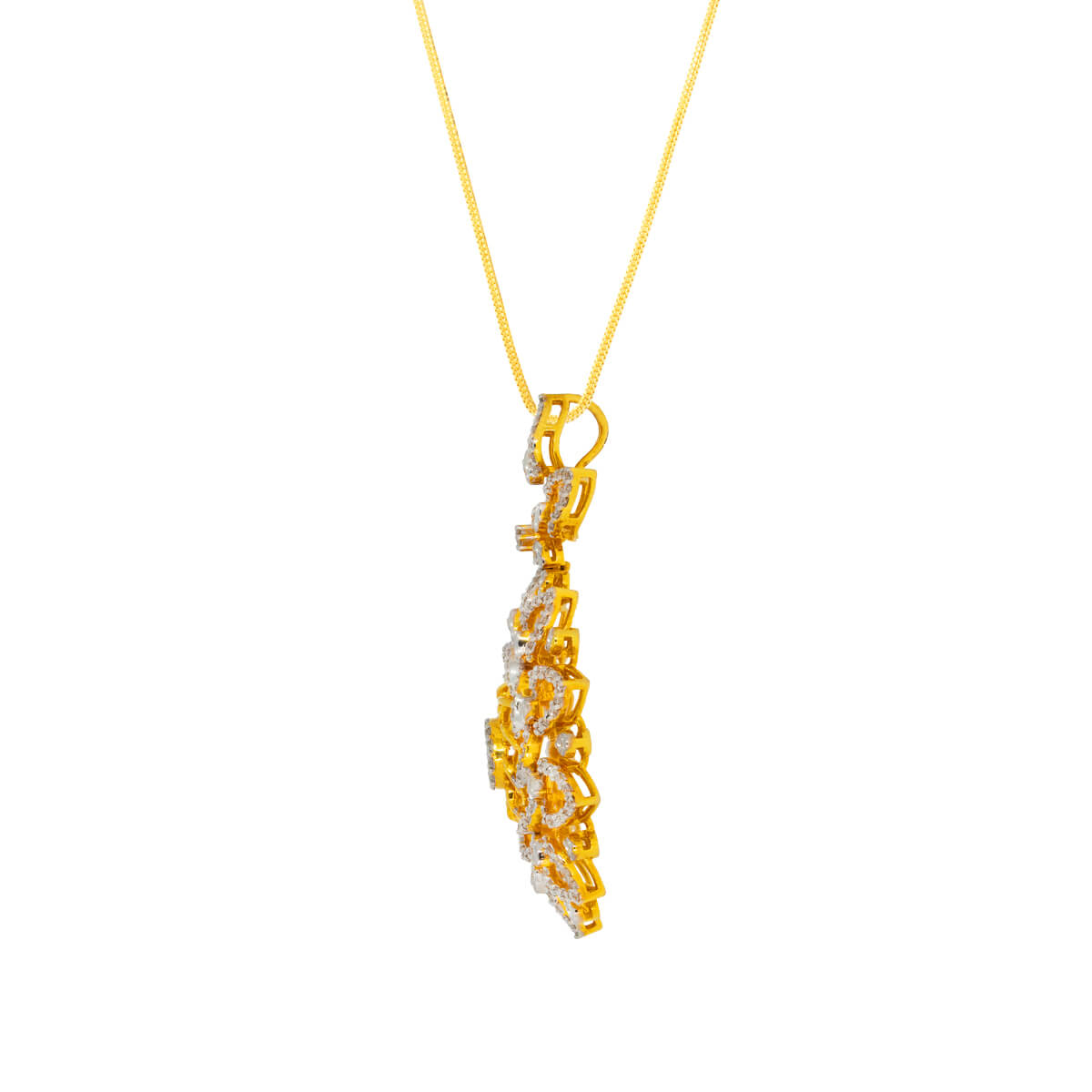 Graceful Blossom Diamond Pendant