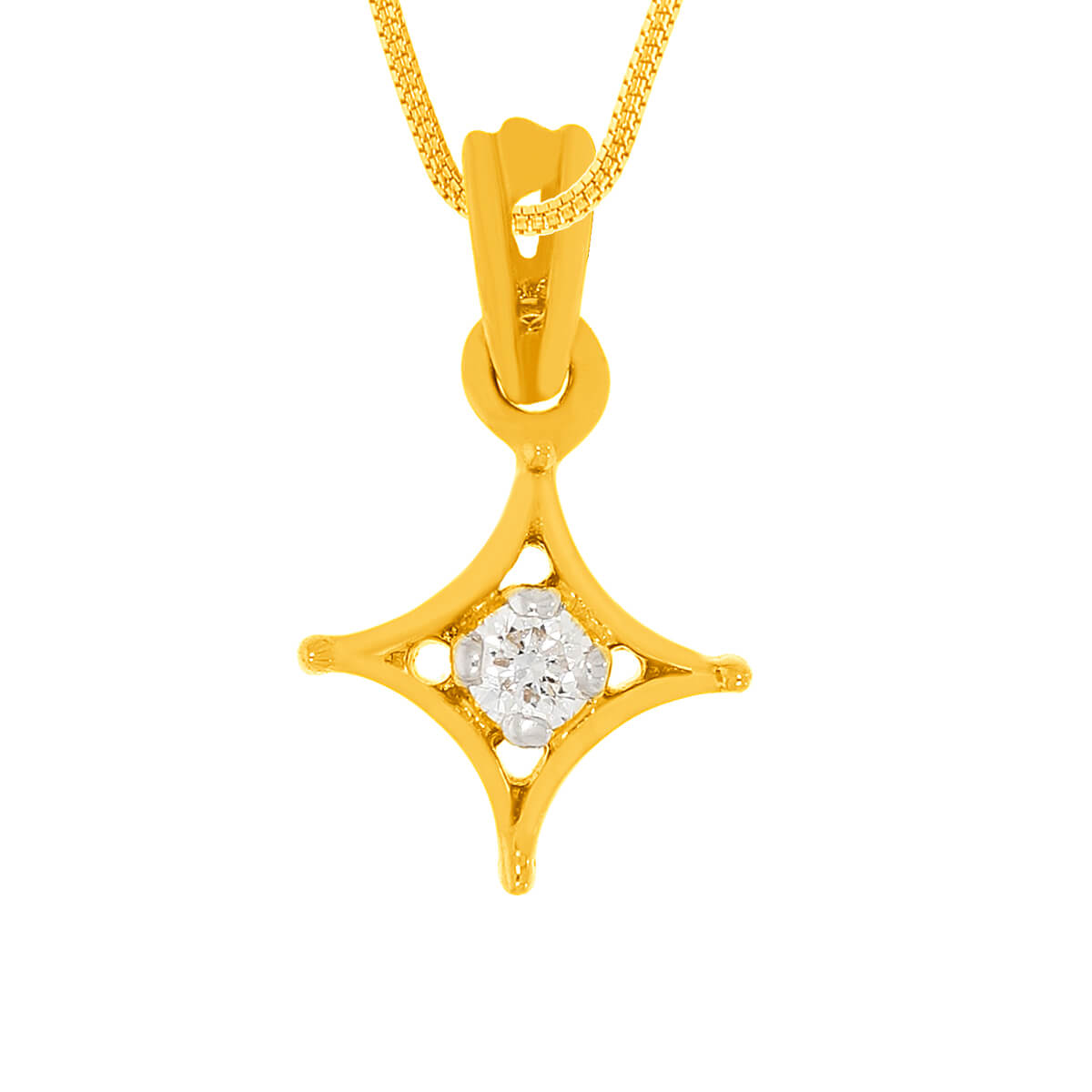 Stylish Star Glow Diamond Pendant