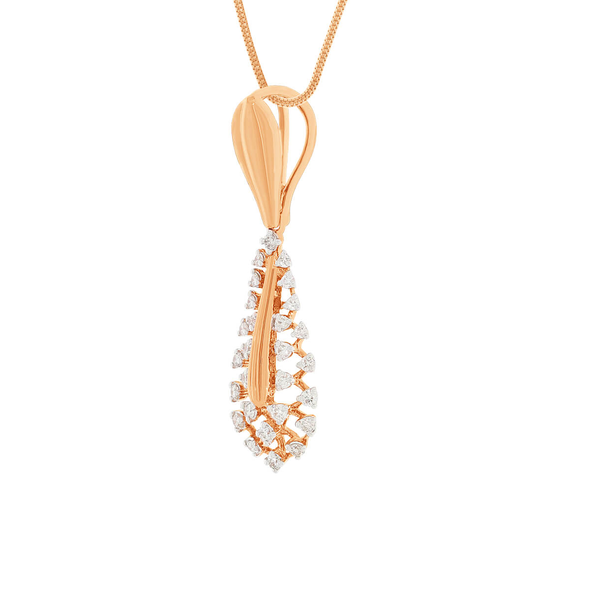 Petite Dazzle Diamond Rose Gold Pendant