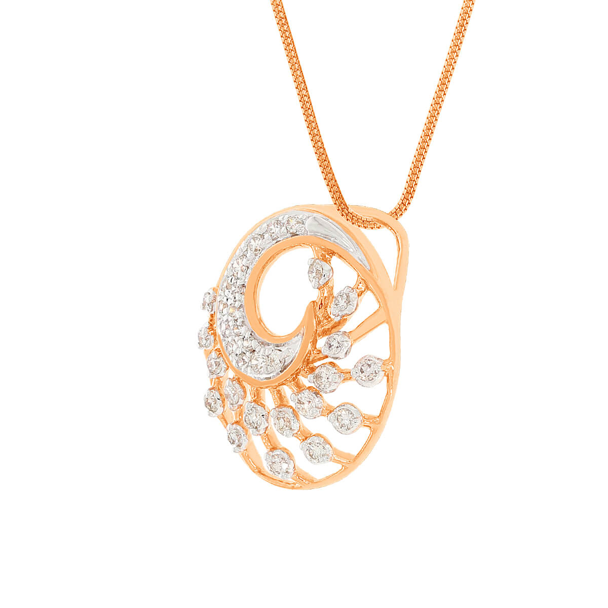 Sparkling Elegance Diamond Rose Gold Pendant