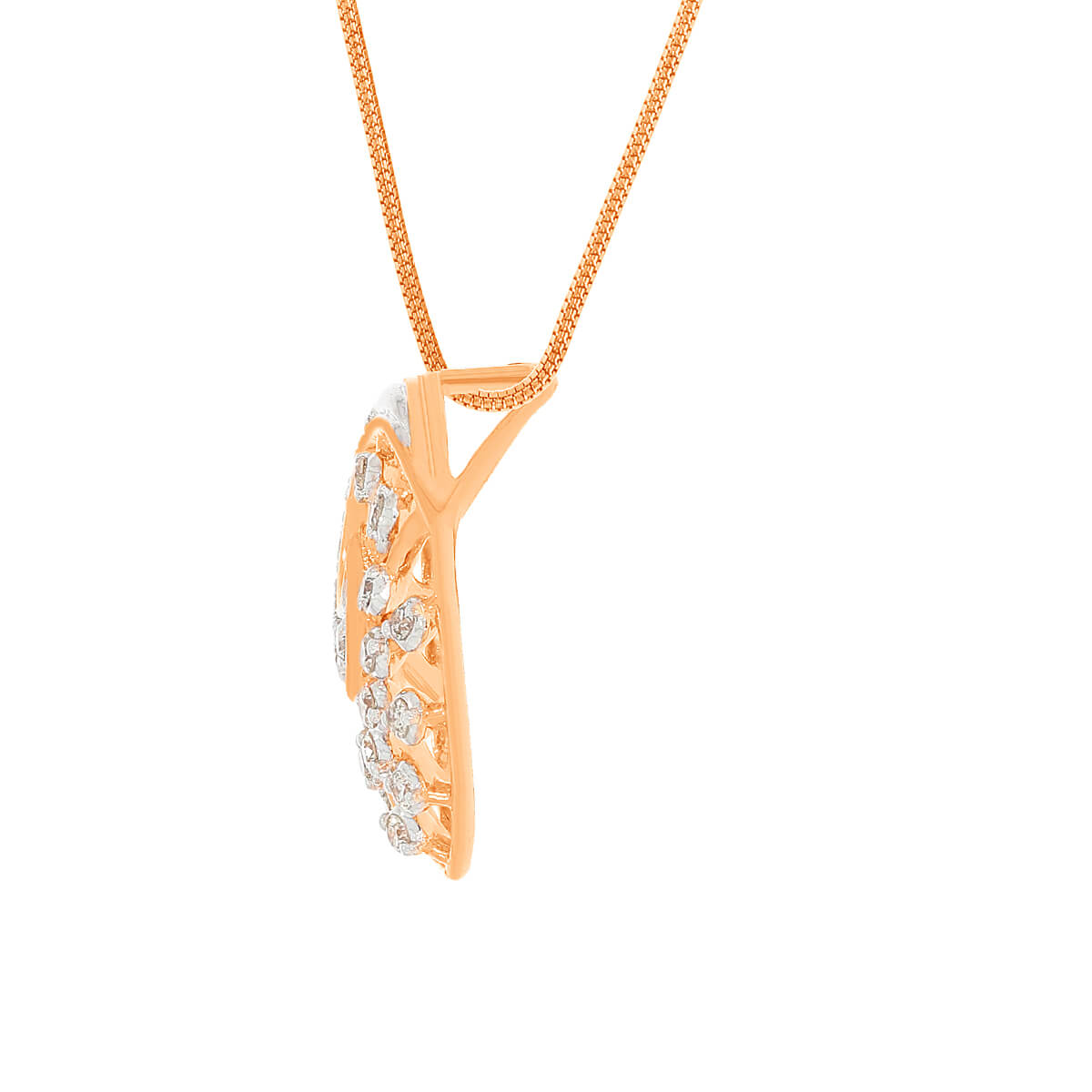 Sparkling Elegance Diamond Rose Gold Pendant
