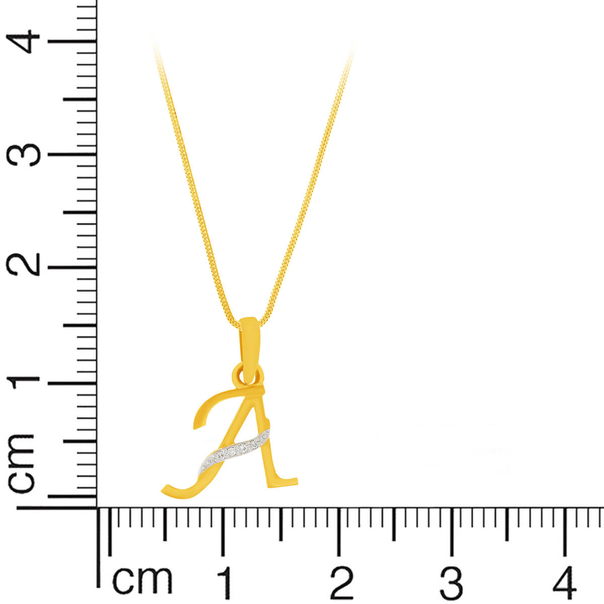 Elegant A Alphabet Diamond Pendant
