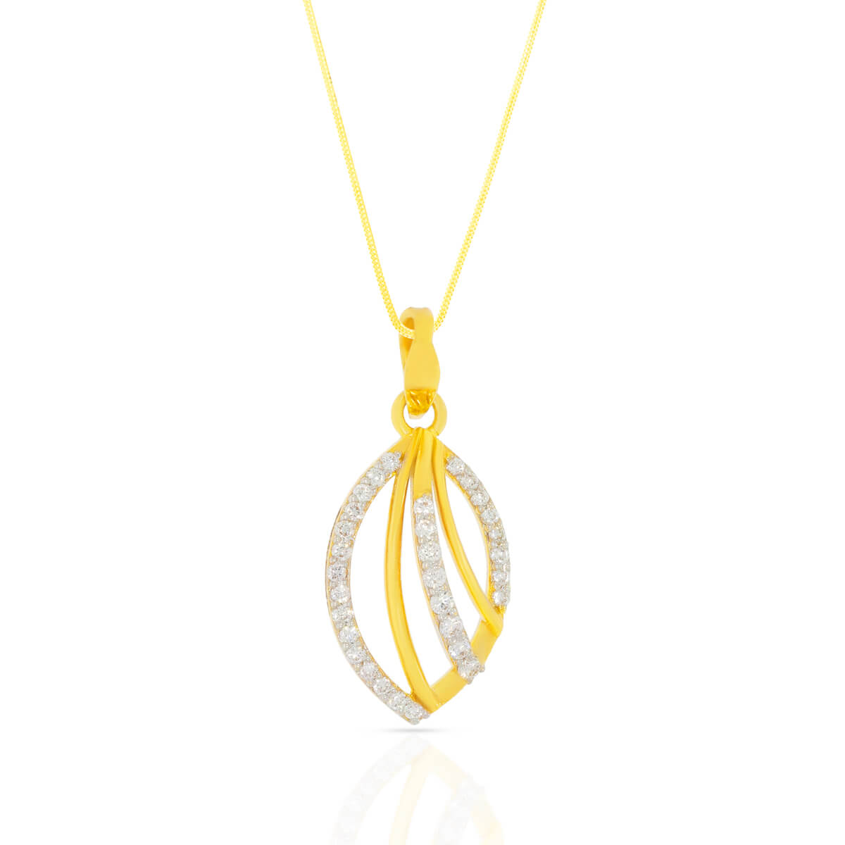 Simple Oval Radiance Diamond Pendant