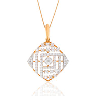 Enigmatic Dazzle Diamond Rose Gold Pendant
