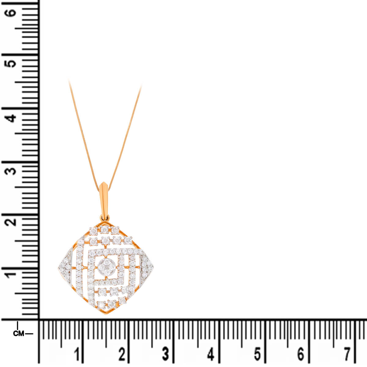 Enigmatic Dazzle Diamond Rose Gold Pendant