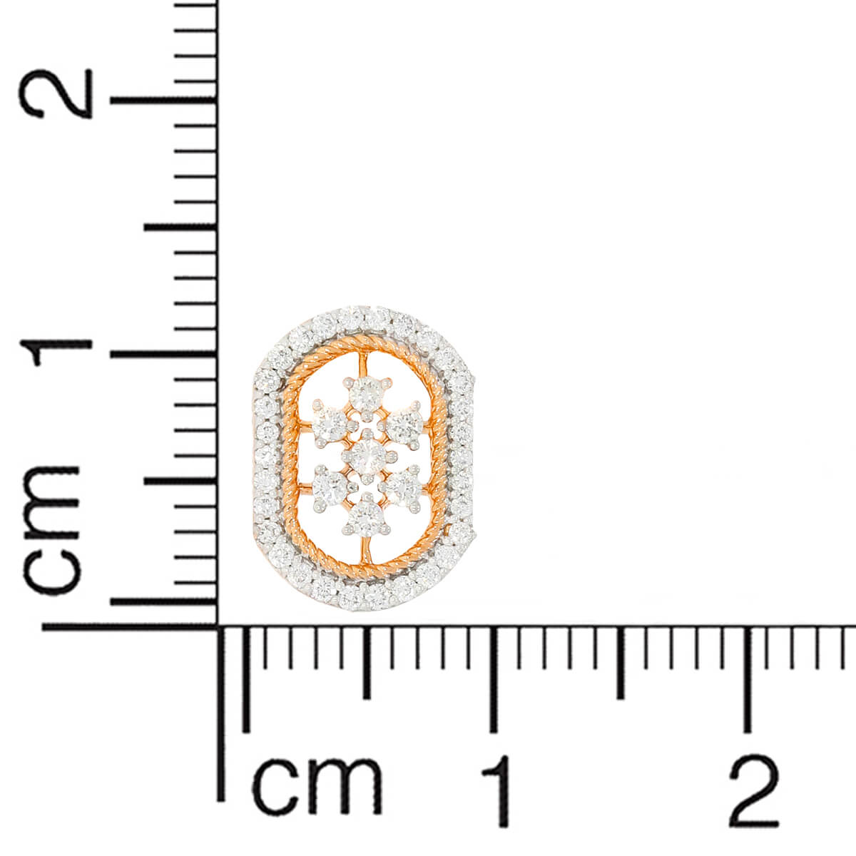 Contemporary Oblong Dazzle Diamond Pendant Set