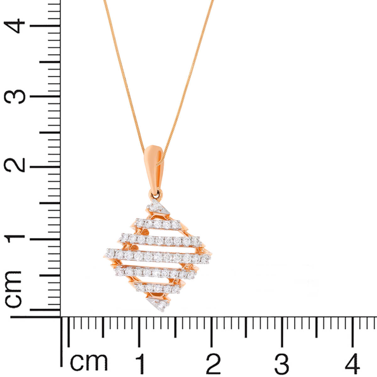 Bold Dazzle Diamond Rose Gold Pendant