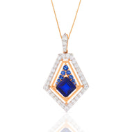 Azure Radiance Diamond Rose Gold Pendant