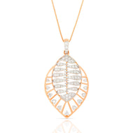Foliage Vibrance Diamond Rose Gold Pendant