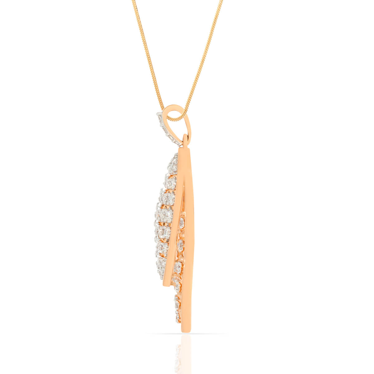 Foliage Vibrance Diamond Rose Gold Pendant