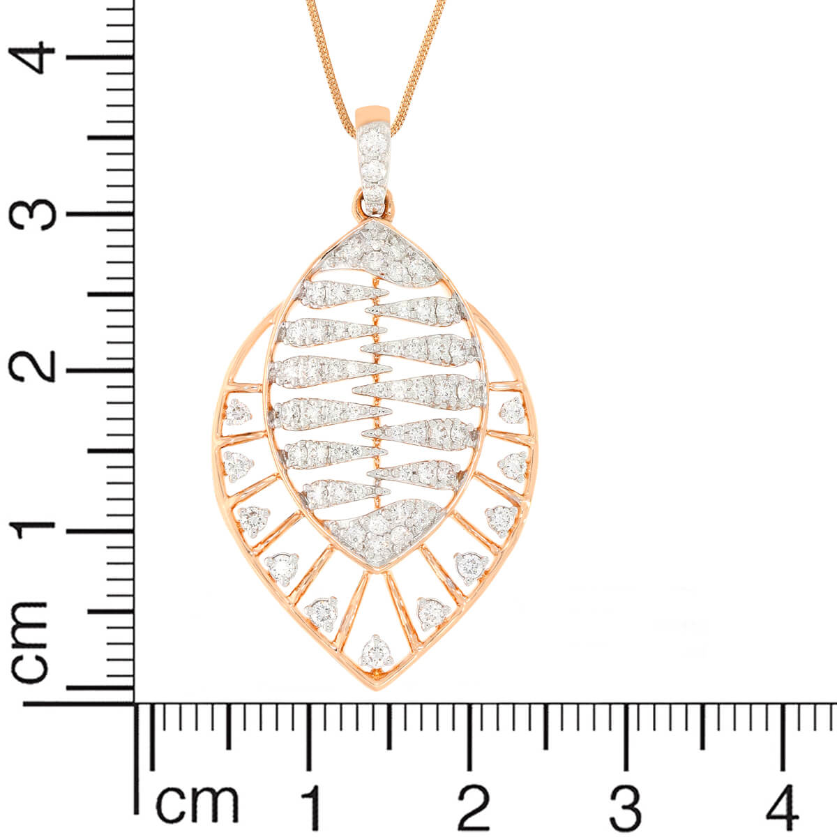 Foliage Vibrance Diamond Rose Gold Pendant