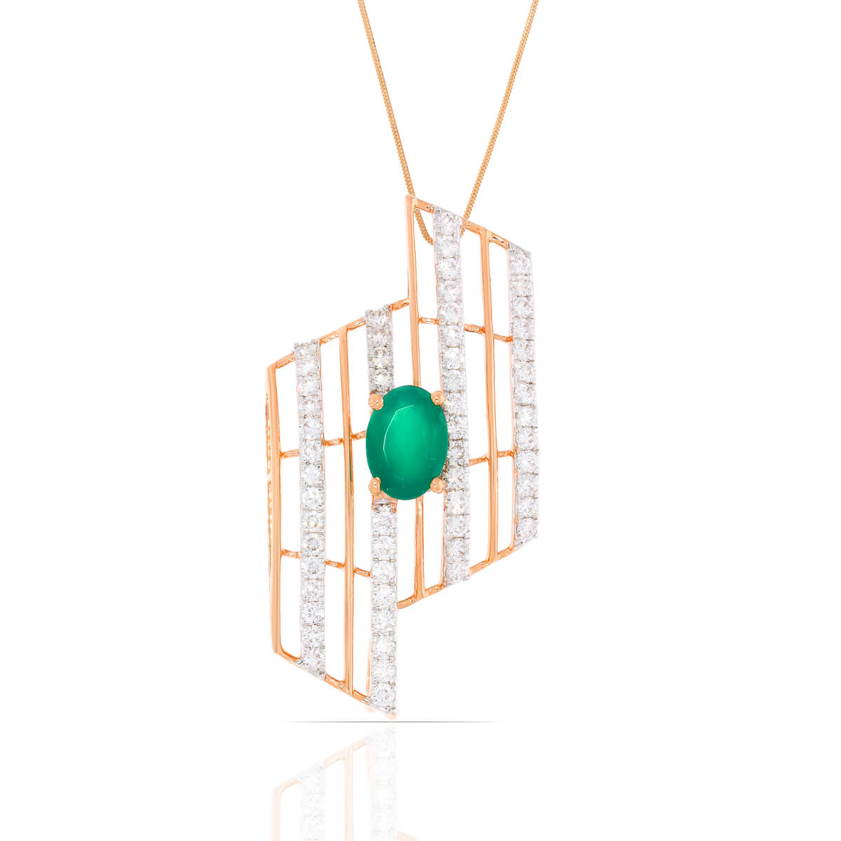 Enigmatic Dazzle Diamond Pendant Set