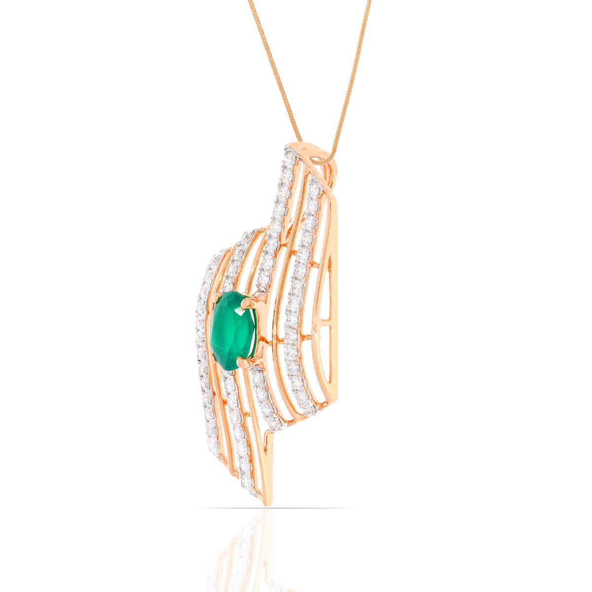 Enigmatic Dazzle Diamond Pendant Set