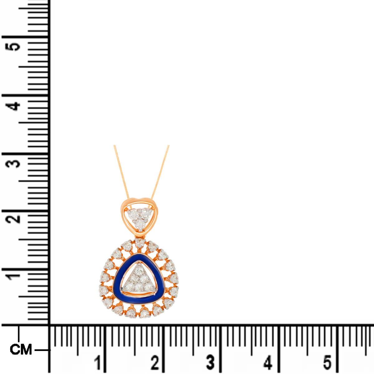 Trigonal Dazzle Diamond Pendant Set