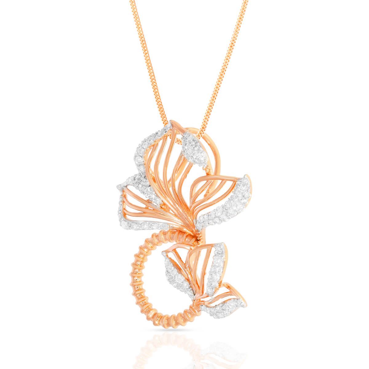 Petal Charm Diamond Pendant Set