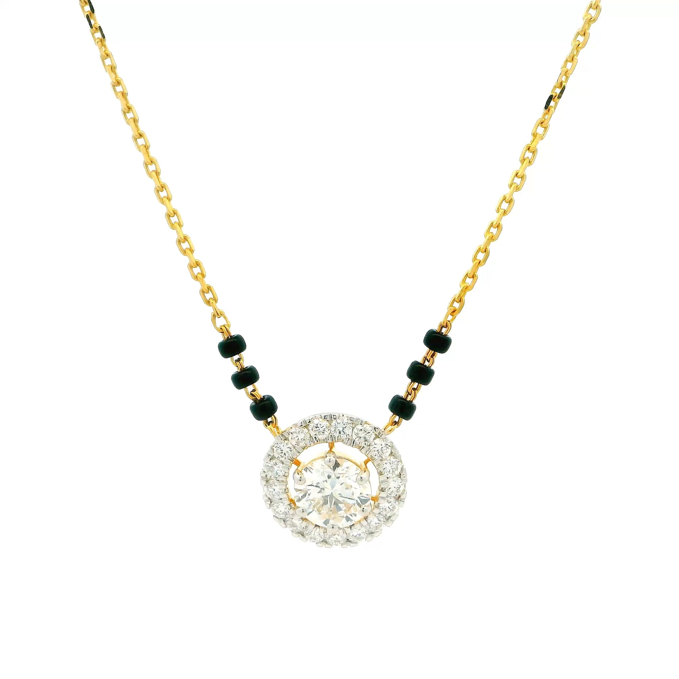 14K Lab Grown Diamond Mangalsutra