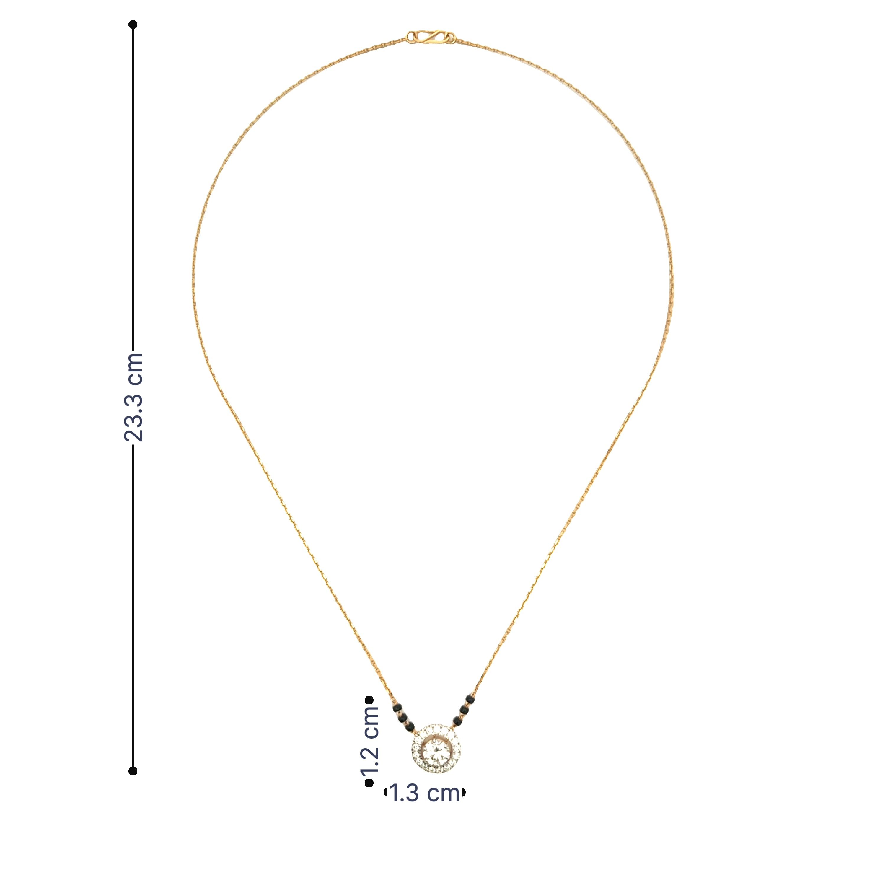 14K Lab Grown Diamond Mangalsutra