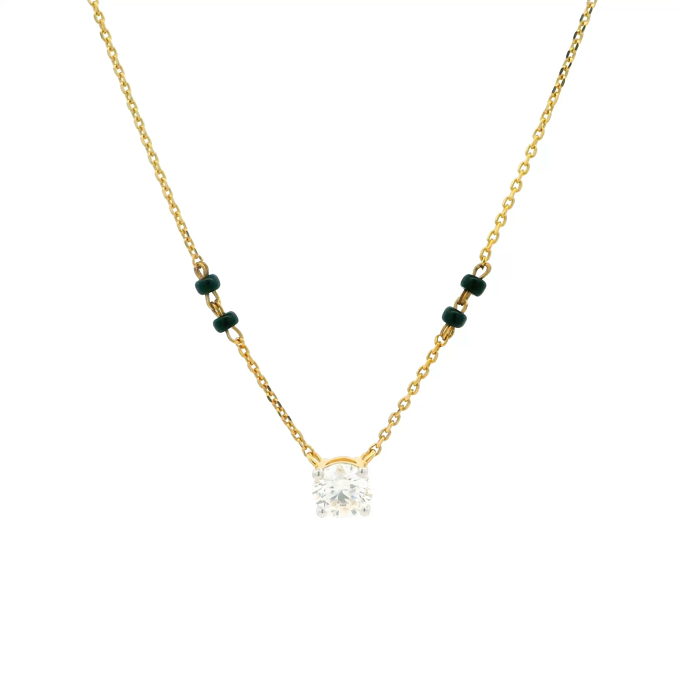 9K Lab Grown Diamond Mangalsutra