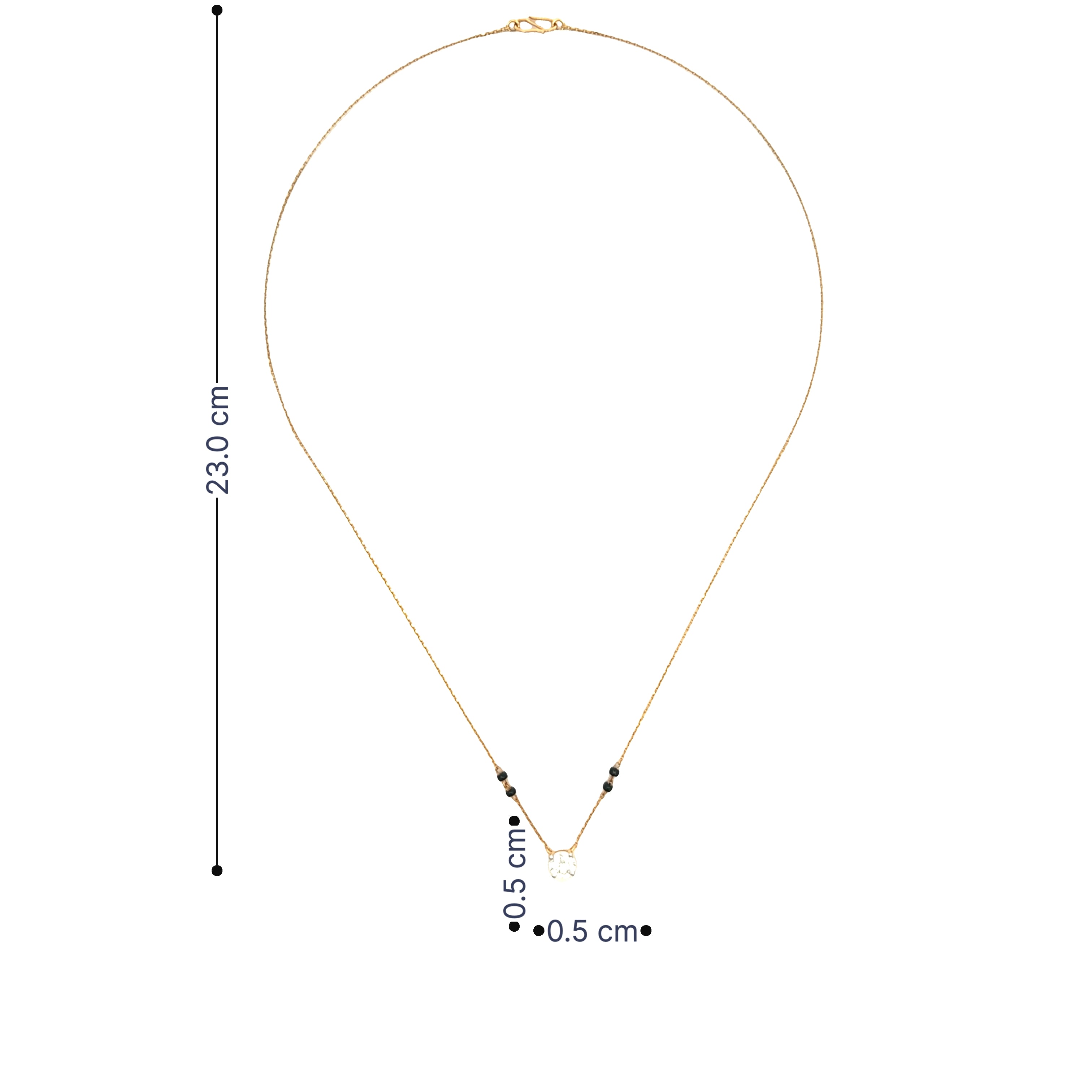 9K Lab Grown Diamond Mangalsutra