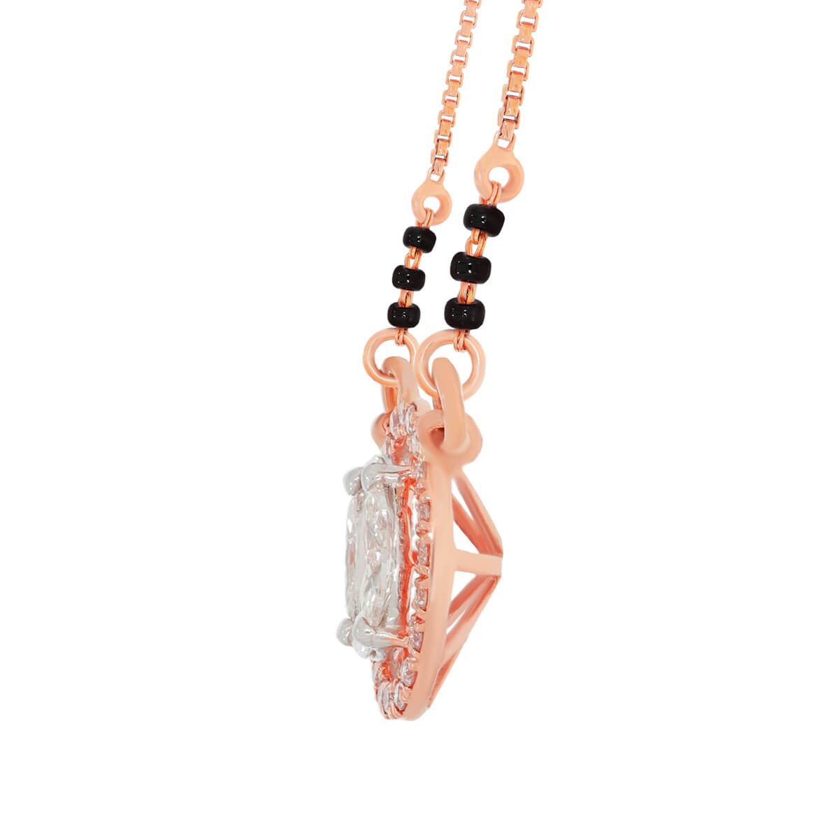 Exclusive Floral Dazzle Diamond Short Mangalsutra 18K