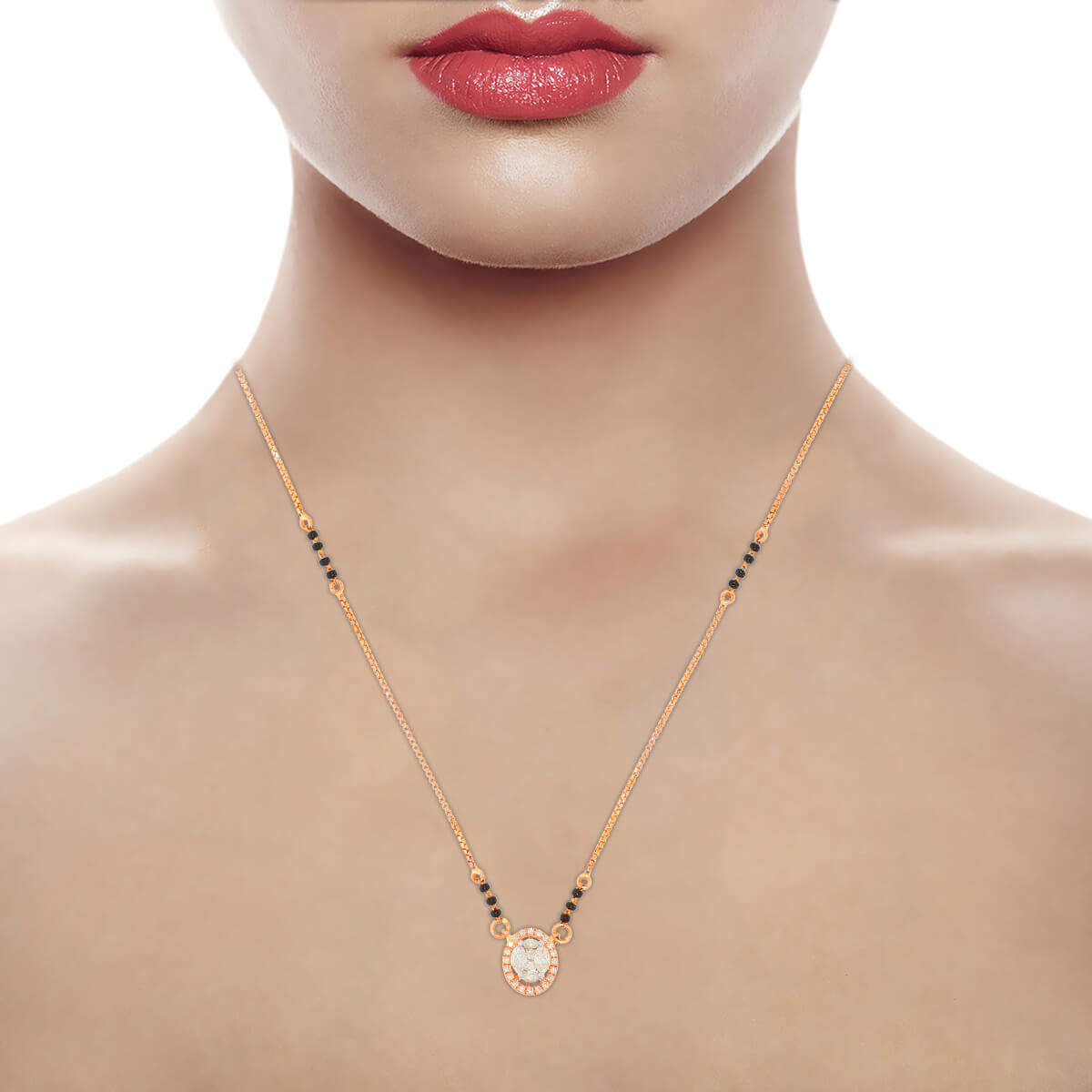 Exclusive Floral Dazzle Diamond Short Mangalsutra 18K