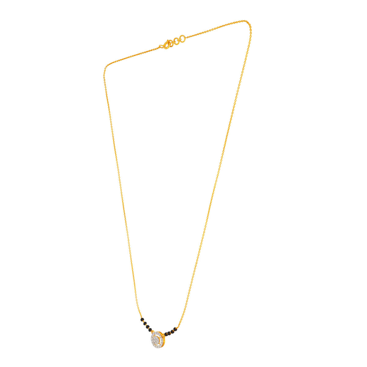 Blossom Charm Diamond Short Mangalsutra 14K