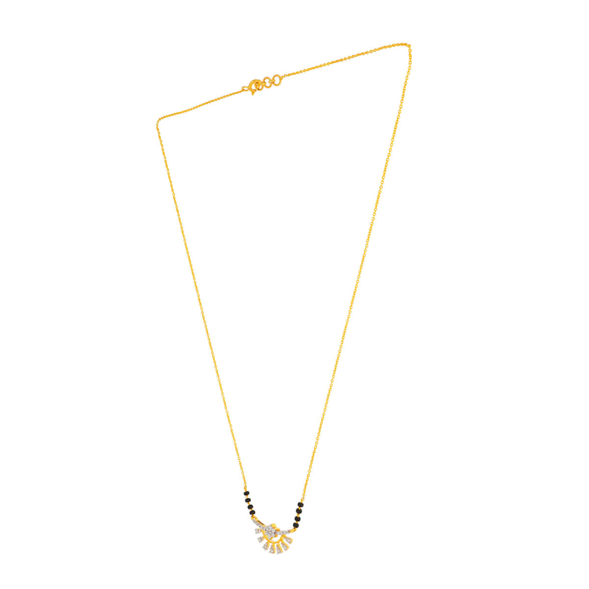 Flora Charm Diamond Short Mangalsutra 14K