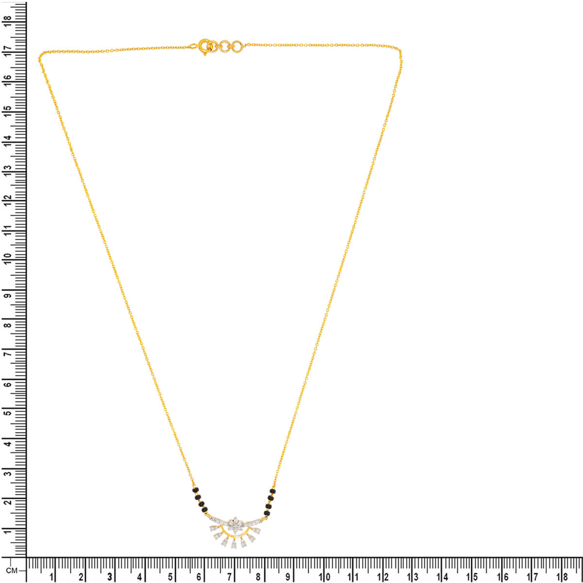 Flora Charm Diamond Short Mangalsutra 14K