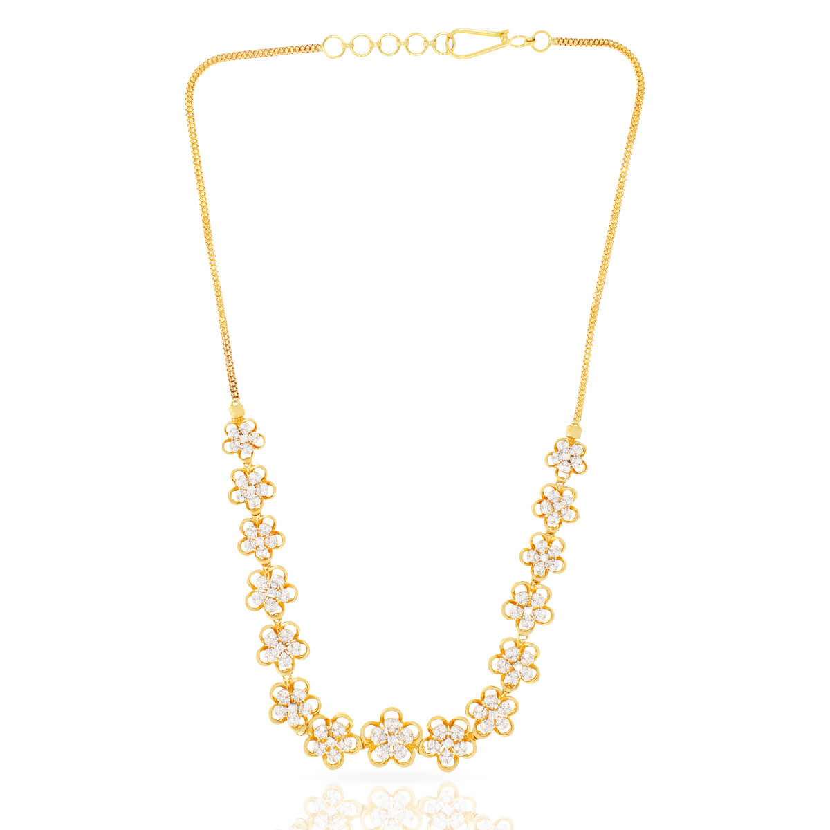 Dazzling Flora Harmony Diamond Short Necklace