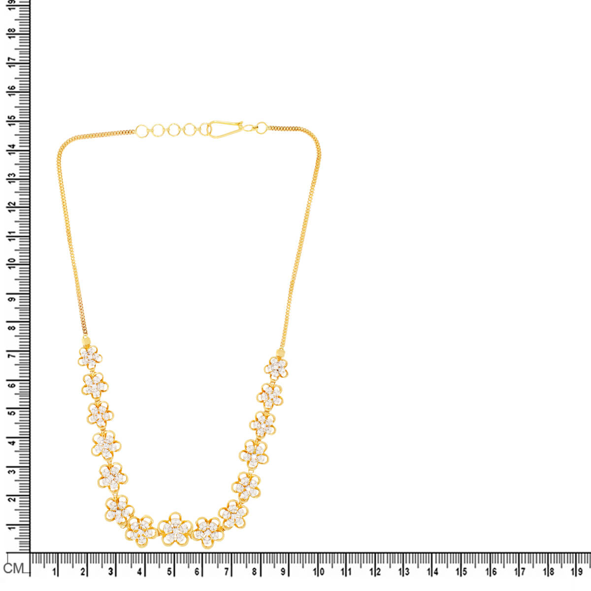 Dazzling Flora Harmony Diamond Short Necklace