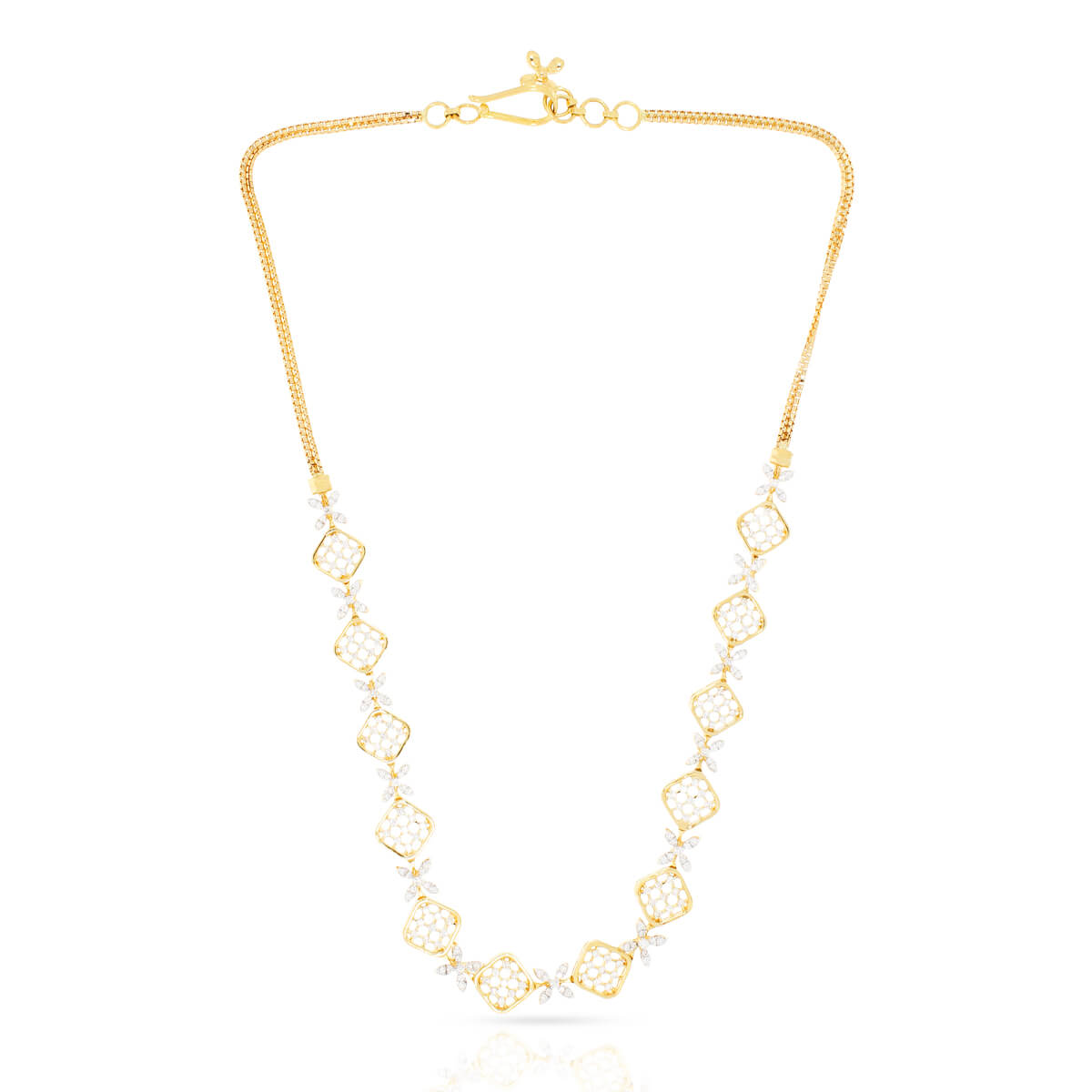 Bold Dazzle Diamond Short Necklace