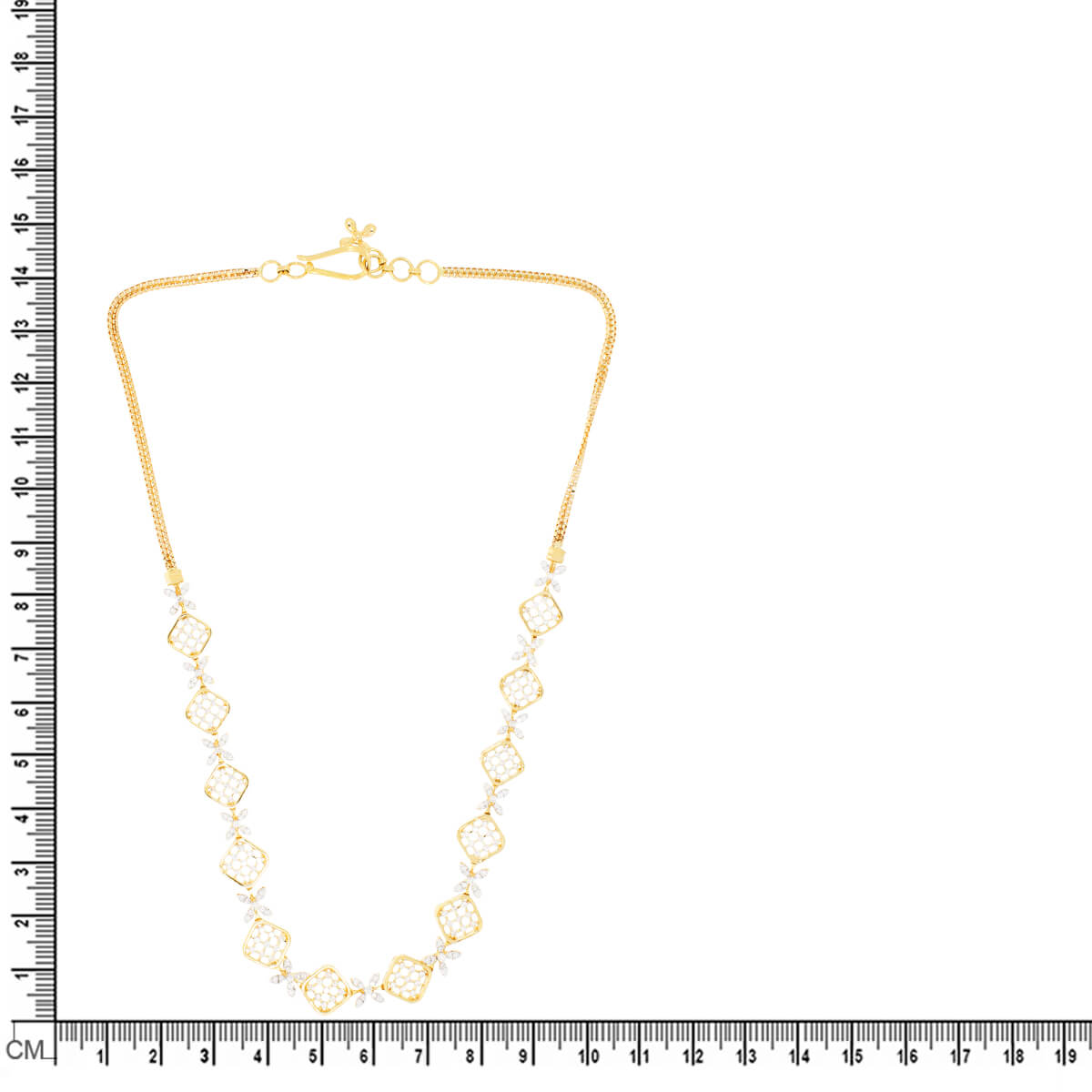 Bold Dazzle Diamond Short Necklace